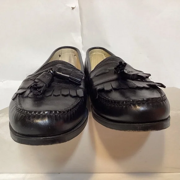 Rare Buffalo Creek Vintage Classic Black Tassel Leather Loafers Men’s size 8